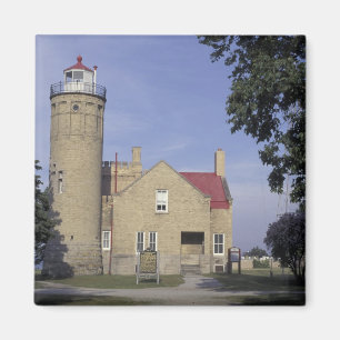 USA, Michigan Old Mackinac Point Leuchtturm Magnet
