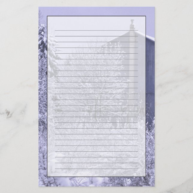 USA, Michigan, Rochester Hills. Schneeblau Briefpapier (Vorderseite)