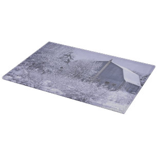 USA, Michigan, Rochester Hills. Schneeblau Schneidebrett