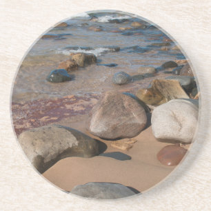 USA, Michigan. Runde Boulder auf 12 Meilen Sandstein Untersetzer