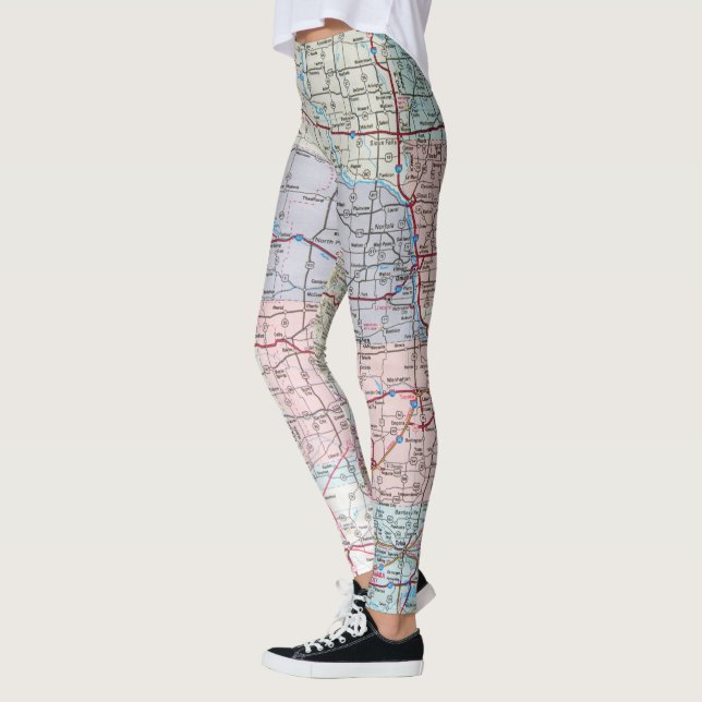 USA Midwest Map Leggings (Links)