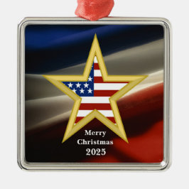 USA-Militär - Goldstern - Flaggen-Verzierung Ornament Aus Metall