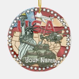 USA Militär Keramik Ornament