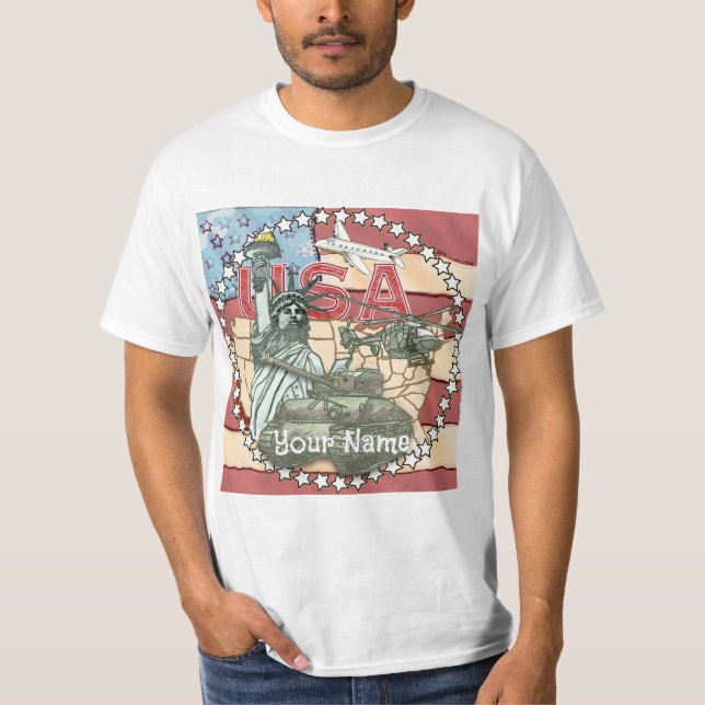 USA Militärischer T - Shirt (Vorderseite)