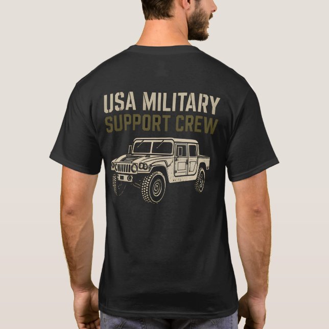 USA Military Support Crew T-Shirt (Rückseite)