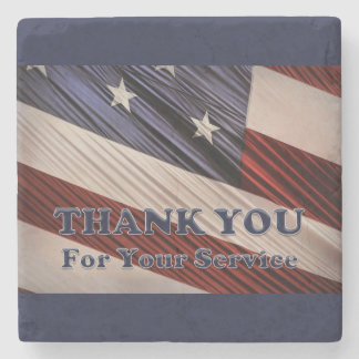USA Military Veterans Patriotic Flag Vielen Dank Steinuntersetzer