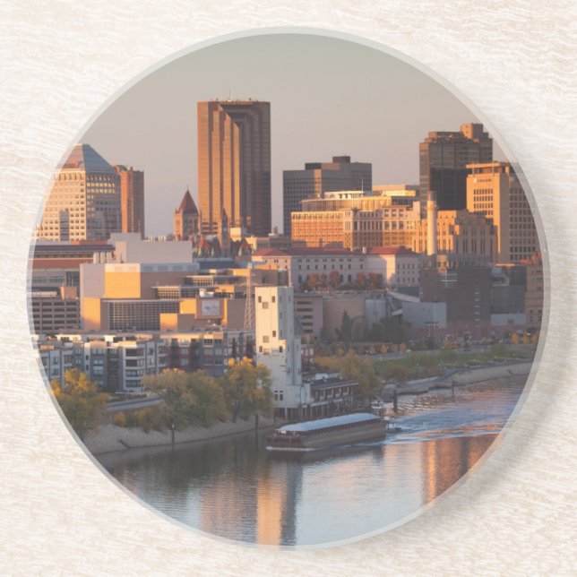 USA, Minnesota, Minneapolis, St. Paul 3 Sandstein Untersetzer (Vorne)