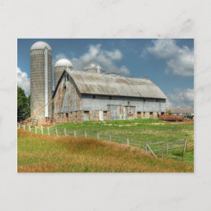 USA, Minnesota Scheune und Silo Postkarte