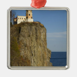USA, Minnesota. Split Rock Lighthouse am See Ornament Aus Metall
