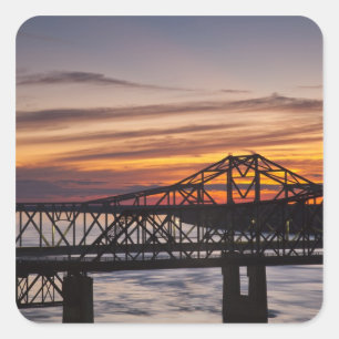 USA, Mississippi, Vicksburg. I-20 Highway und Quadratischer Aufkleber