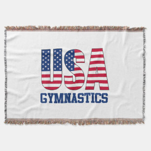 USA mit amerikanischer Flagge Gymnastik Sports Decke
