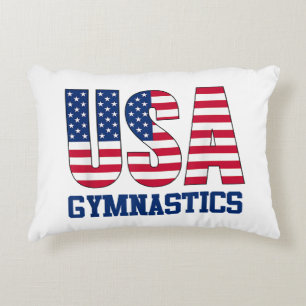 USA mit amerikanischer Flagge Gymnastik Sports Dekokissen