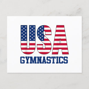 USA mit amerikanischer Flagge Gymnastik Sports Postkarte