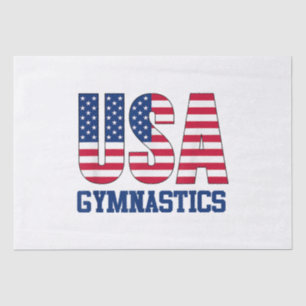 USA mit amerikanischer Flagge Gymnastik Sports Seidenpapier