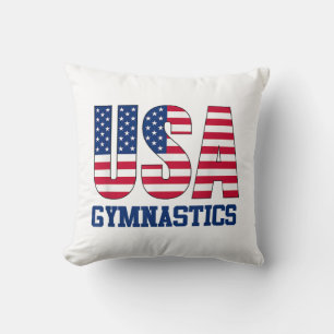 USA mit amerikanischer Flagge Turnen Sport Kissen