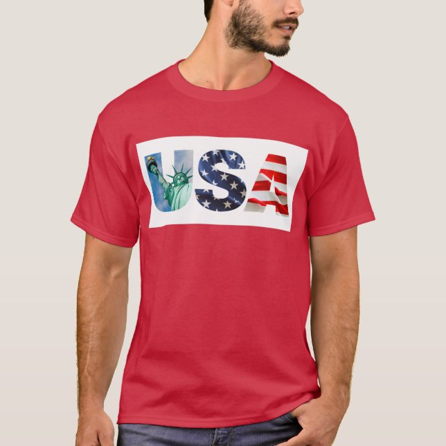 USA mit der Freiheitsstatue T-Shirt (Vorderseite)