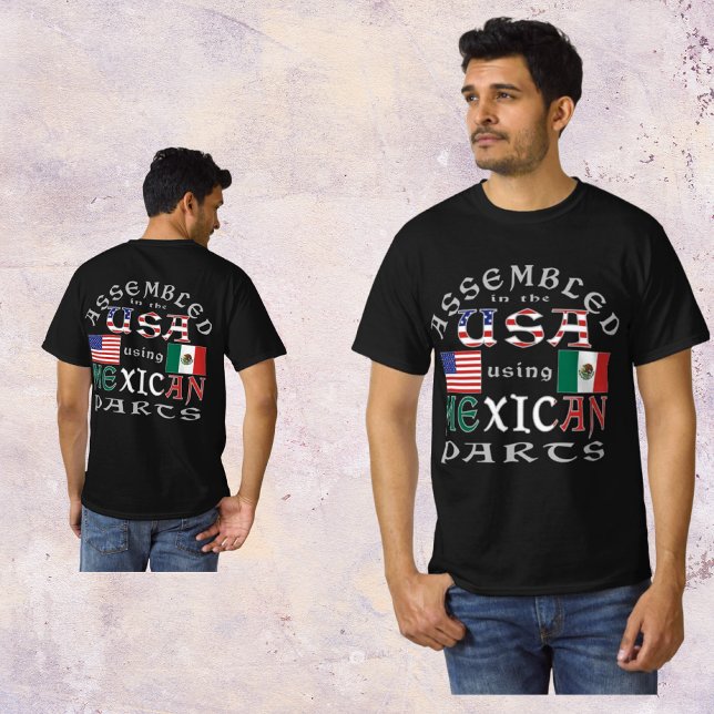 USA mit mexikanischen Teilen personalisieren Männe T-Shirt (Von Creator hochgeladen)