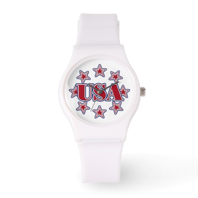 USA mit Sternen Armbanduhr (Vorderseite)
