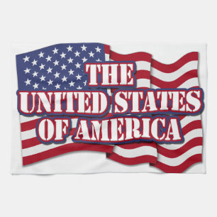 USA mit US-Flagge Geschirrtuch