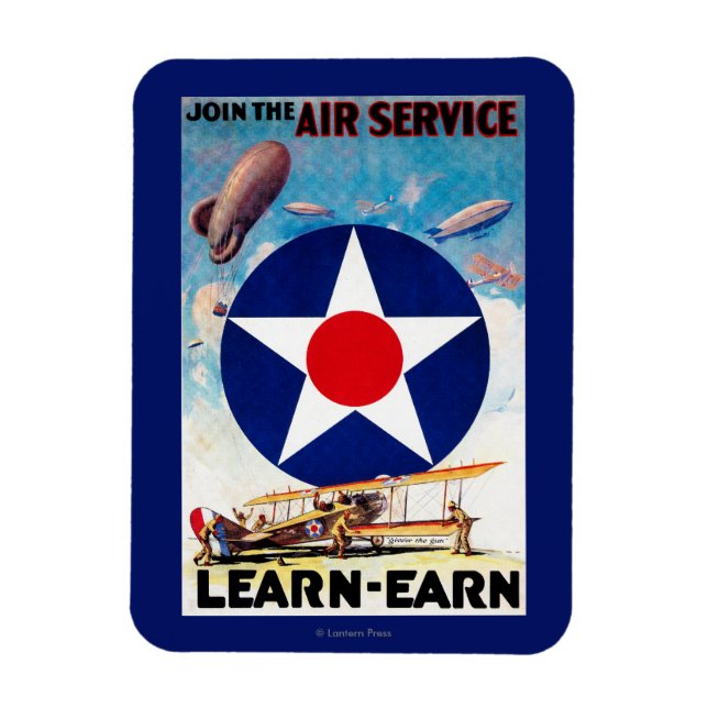 USA - Mitglied des Air Service Learn-Earn Magnet (Vertikal)