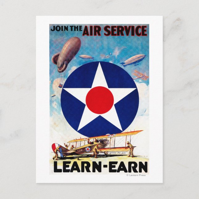 USA - Mitglied des Air Service Learn-Earn Postkarte (Vorderseite)