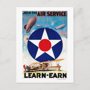 USA - Mitglied des Air Service Learn-Earn Postkarte