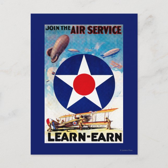 USA - Mitglied des Air Service Learn-Earn Postkarte (Vorderseite)