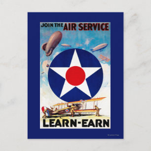USA - Mitglied des Air Service Learn-Earn Postkarte