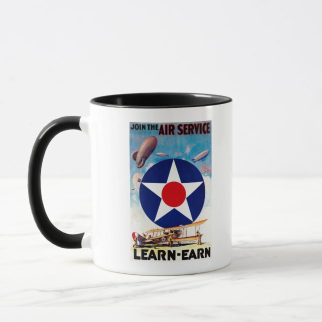 USA - Mitglied des Air Service Learn-Earn Tasse (Links)