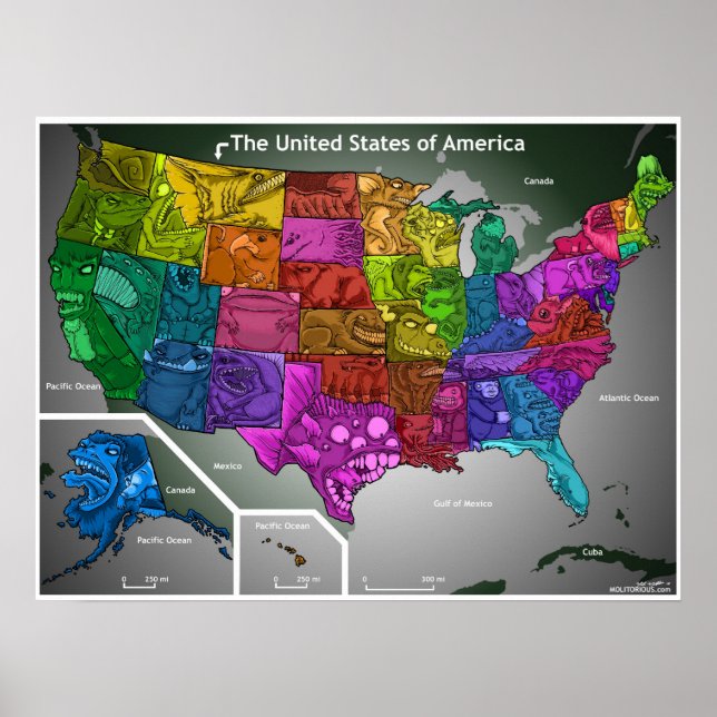 USA Monsters Poster (Vorne)