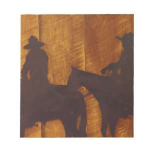 USA, Montana, Boulder River Cowboys auf Pferden Notizblock
