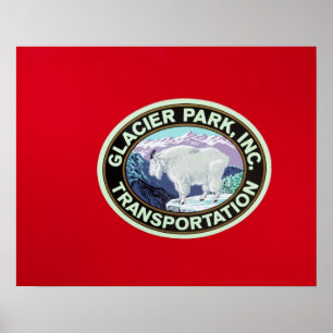 USA, Montana, Glacier National Park, Vintag 2 Poster