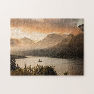 USA, Montana, Glacier-Nationalpark. Sonnenaufgang Puzzle