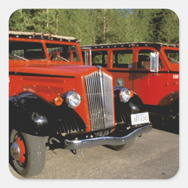 USA, Montana. Klassisches Ford 1934 Quadratischer Aufkleber (Vorderseite)