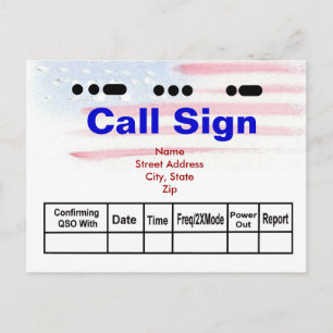 USA Morbus Code & Watercolor Flag QSL Cards Postkarte