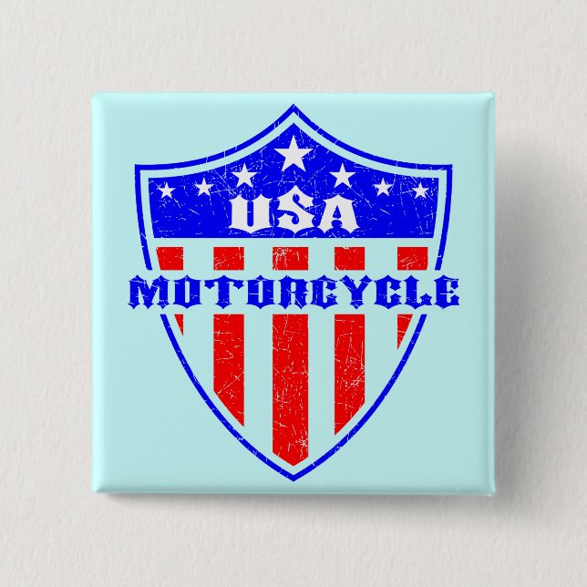 USA Motorrad Button (Vorderseite)