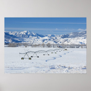 USA, MT, Farm nahe Livingston Poster