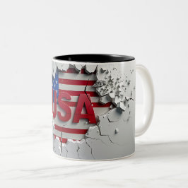 USA Mug, 4th of July Mug, Independence Day Zweifarbige Tasse