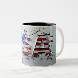 USA Mug, 4th of July Mug, Independence Day Zweifarbige Tasse