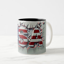 USA Mug, 4th of July Mug, Independence Day Zweifarbige Tasse