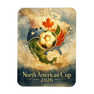 USA MX CA Fine Art Wandkunst Weltmeisterschaft  Magnet