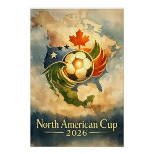 USA MX CA Fine Art Wandkunst Weltmeisterschaft Poster