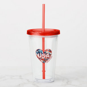 USA Name Acryltrinkbecher