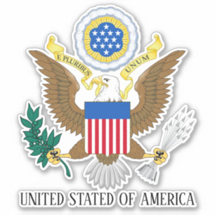 USA National Coat of Arms Patriotic Aufkleber