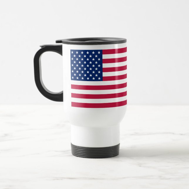 USA National Flag America Stars Stripes Patriotic Reisebecher (Links)