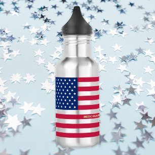 USA National Flag Patriotic Stars Streifen Trinkflasche