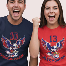 USA National Team Soccer Eagle Patriotic Graphic T-Shirt