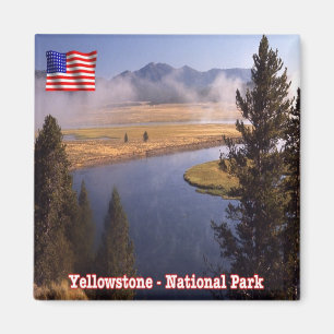 USA Nationalpark Yellowstone - Panorama Magnet