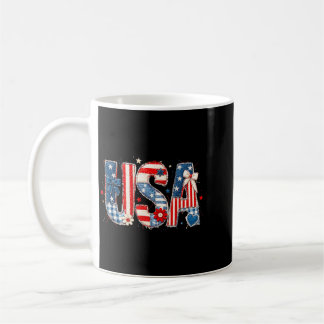 Usa Nationalstolz Karo-Stoff Kunst Design Kaffeetasse
