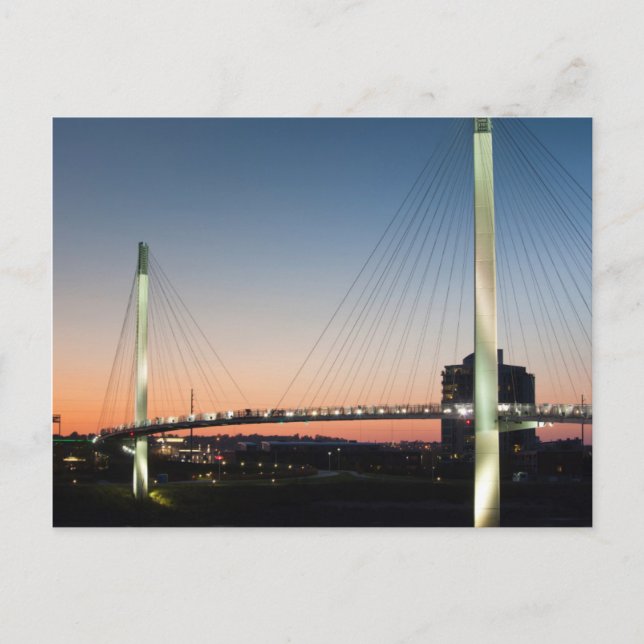 USA, Nebraska, Omaha, Bob Kerrey Fußgänger Postkarte (Vorderseite)